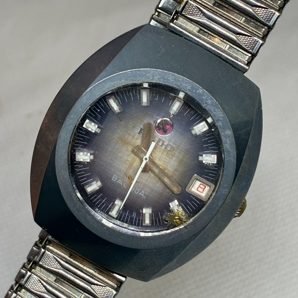 Vintage Rado Balboa V Automatic Watch K680773 Tungsten Carbide Date Mens-RUNNING